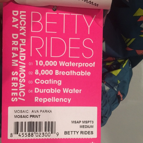 BETTY RIDES AVA PARKA Mosaic Print Winter Jacket - Picture 11 of 11